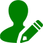 green edit user icon