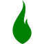 green flame icon