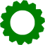 green gear icon