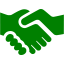 green handshake icon