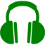 green headphones icon