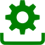 green installing updates icon