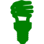 green light bulb 3 icon