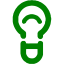 green light bulb 7 icon