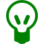 green light bulb icon