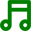 green music note icon