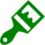 green paint brush icon