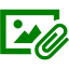 green picture attachment icon