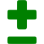 green plus minus 2 icon