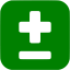 green plus minus icon