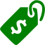 green price tag icon