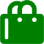 green shopping bag 2 icon