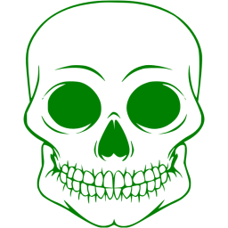 Green skull 55 icon - Free green skull icons