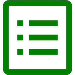 Green view details icon - Free green list icons