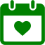 green wedding day icon