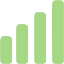 guacamole green bar chart 3 icon