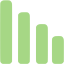 guacamole green bar chart 4 icon