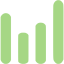 guacamole green bar chart 6 icon