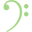 guacamole green bass clef icon