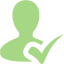 guacamole green checked user icon