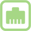 guacamole green ethernet off icon