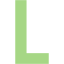 guacamole green letter l icon