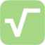 guacamole green square root icon