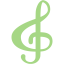 guacamole green treble clef icon