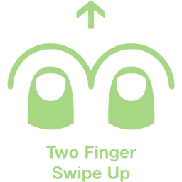 two finger swipe up 2 icon