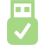 guacamole green usb connected icon