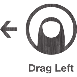 drag left 2 icon