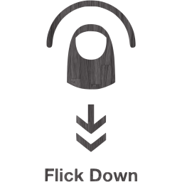 flick down 2 icon