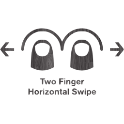 two finger horizontal swipe 2 icon