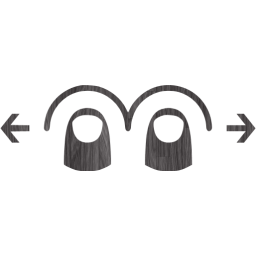 two finger horizontal swipe icon