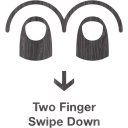 two finger swipe down 2 icon
