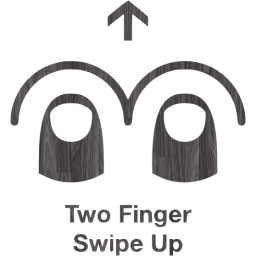 two finger swipe up 2 icon
