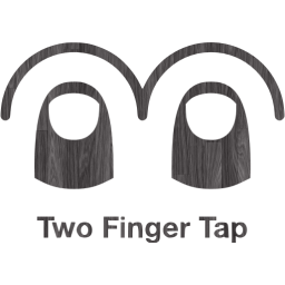 two finger tap 2 icon