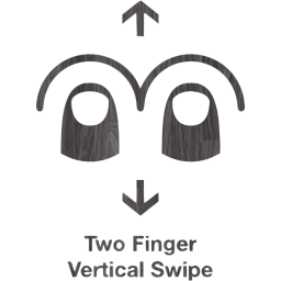 two finger vertical swipe 2 icon