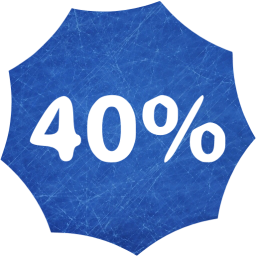 40 percent badge icon