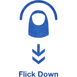 flick down 2 icon