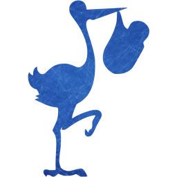 stork with bundle icon