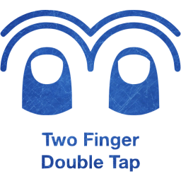 two finger double tap 2 icon