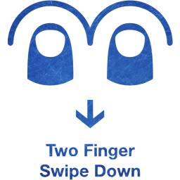 two finger swipe down 2 icon