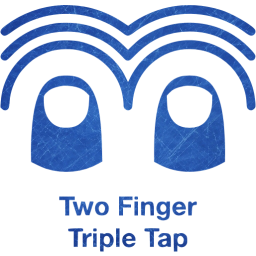 two finger triple tap 2 icon