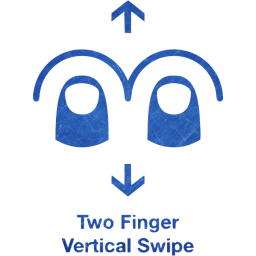 two finger vertical swipe 2 icon