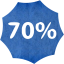 70 percent badge