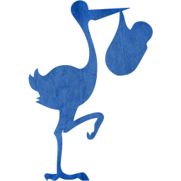 stork with bundle icon