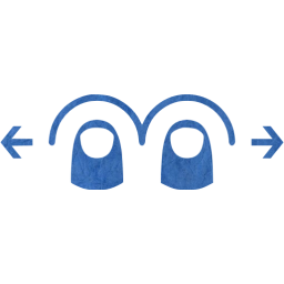 two finger horizontal swipe icon