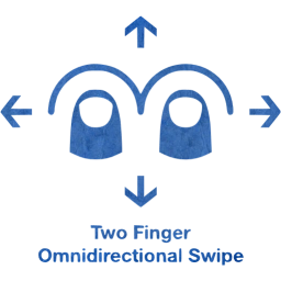 two finger omnidirectional swipe 2 icon