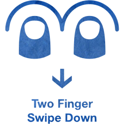 two finger swipe down 2 icon